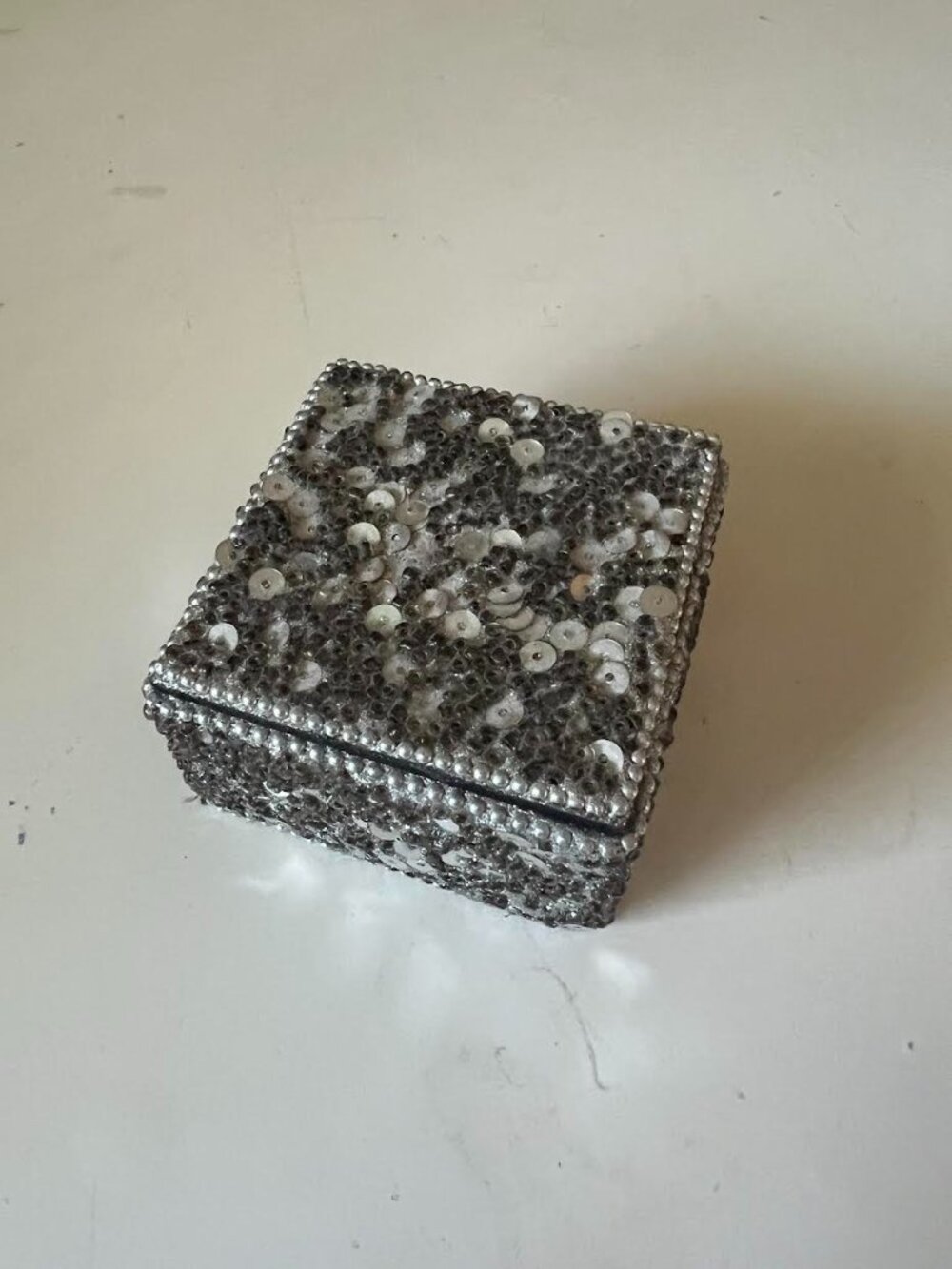 Small Sequined Keepsake Box